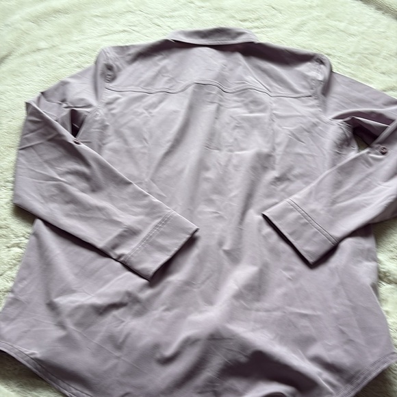 Eddie Bauer Women’s Guide Shirt - Long Sleeve Button Down Lavender- Size M - Picture 5 of 7